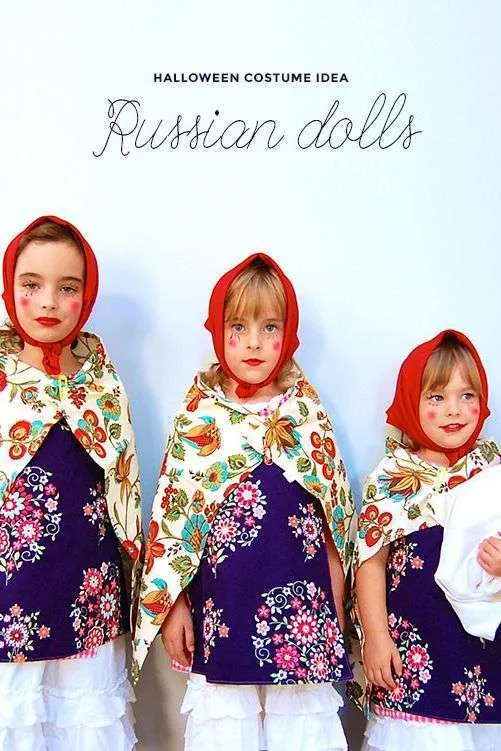 Russian Dolls Halloween costumes for sisters