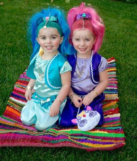 Shimmer and Shine Halloween costumes for sisters
