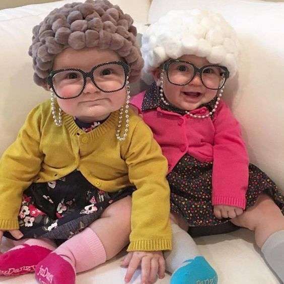 little old ladies Halloween costumes for sisters