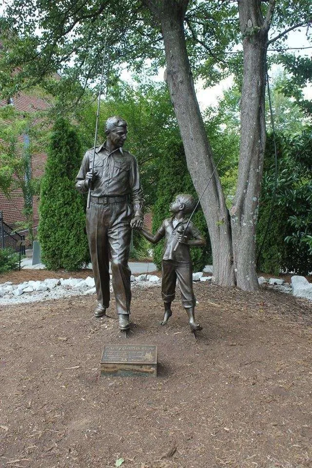 Andy and Opie statue in Mount Airy, NC