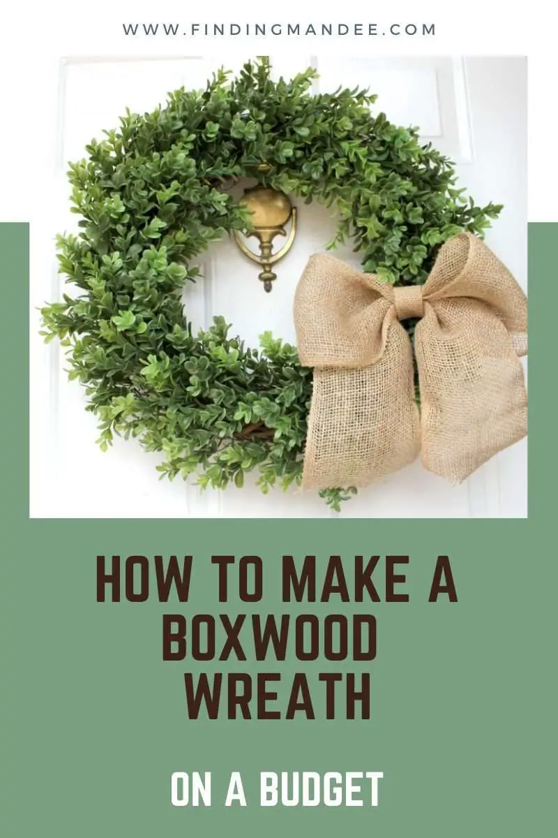 How to Make a Boxwood Wreath on a Budget