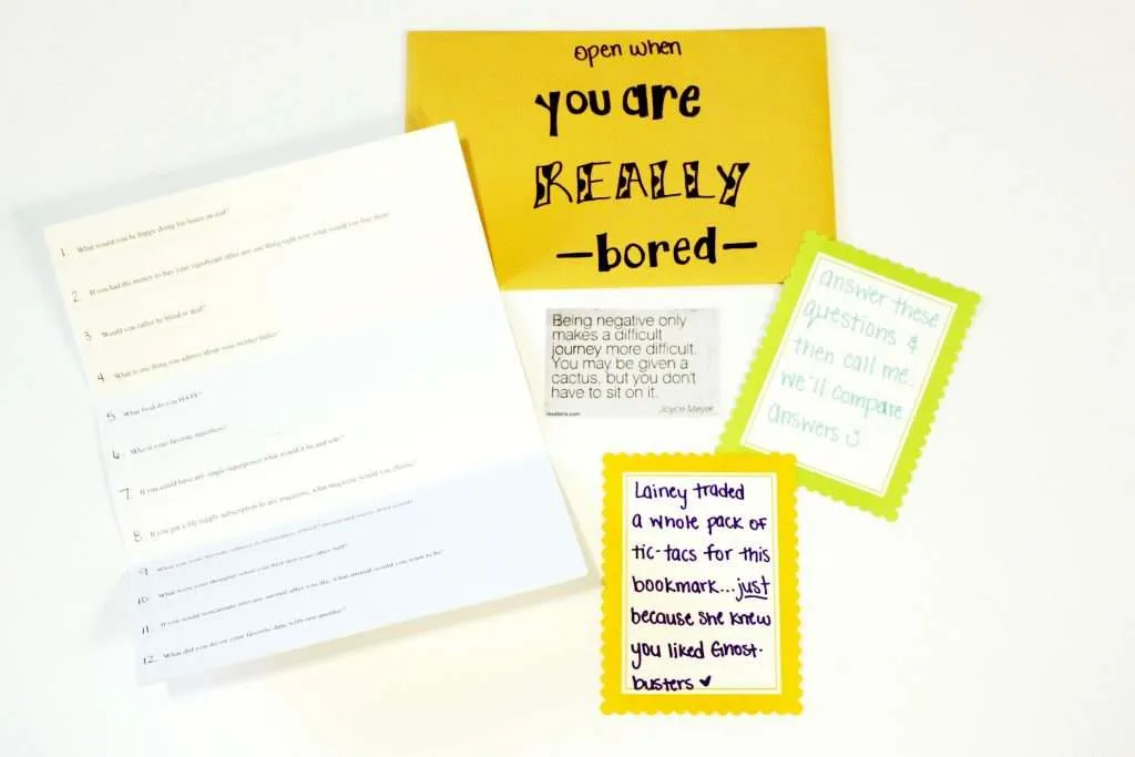open when letters: open when you are really bored