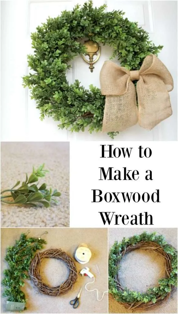 DIY boxwood wreath