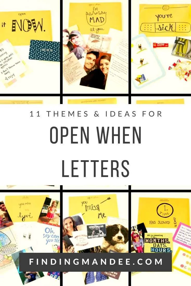 11 Themes and Ideas for Open When Letters | Finding Mandee