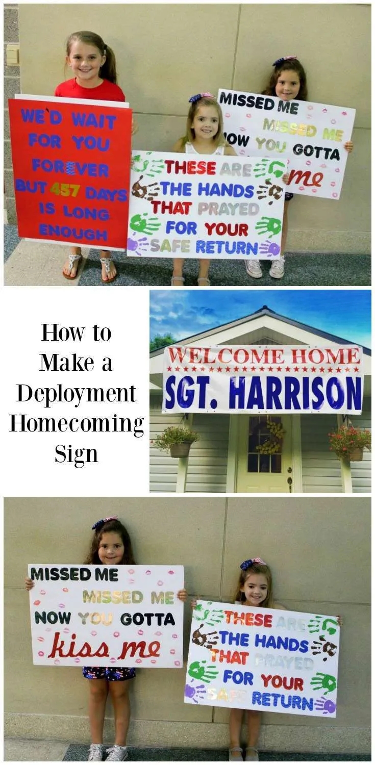 deployment homecoming sign ideas