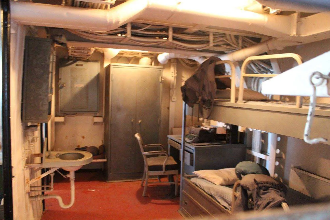 living quarters on the USS Alabama