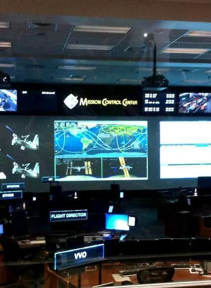 Mission Control at NASA Space Center in Houston