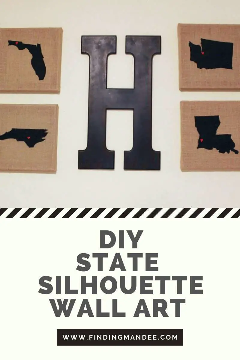 DIY State Silhouette Wall Art | Finding Mandee
