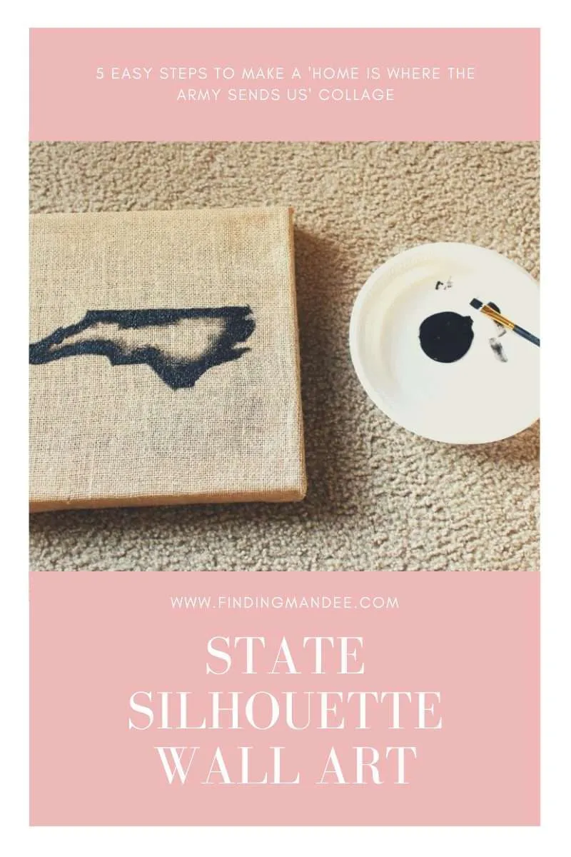 State Silhouette Wall Art Tutorial | Finding Mandee