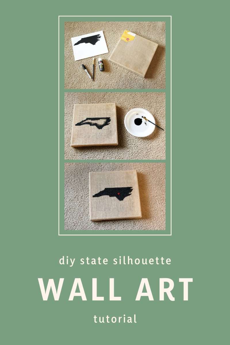 How to Make a DIY State Silhouette Wall Art | Finding Mandee