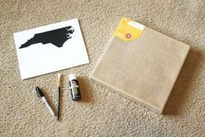 supplies to mak state silhouette wall art