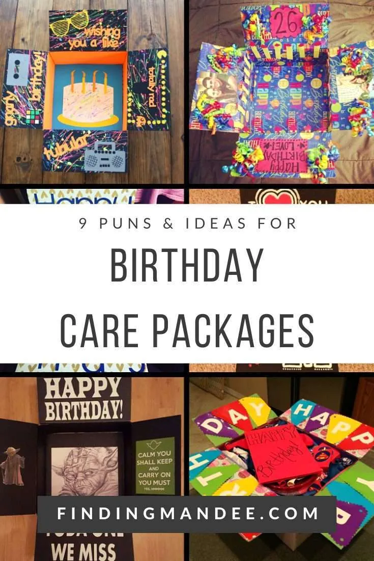 9 Puns and Ideas for Birthday Care Packages | Finding Mandee