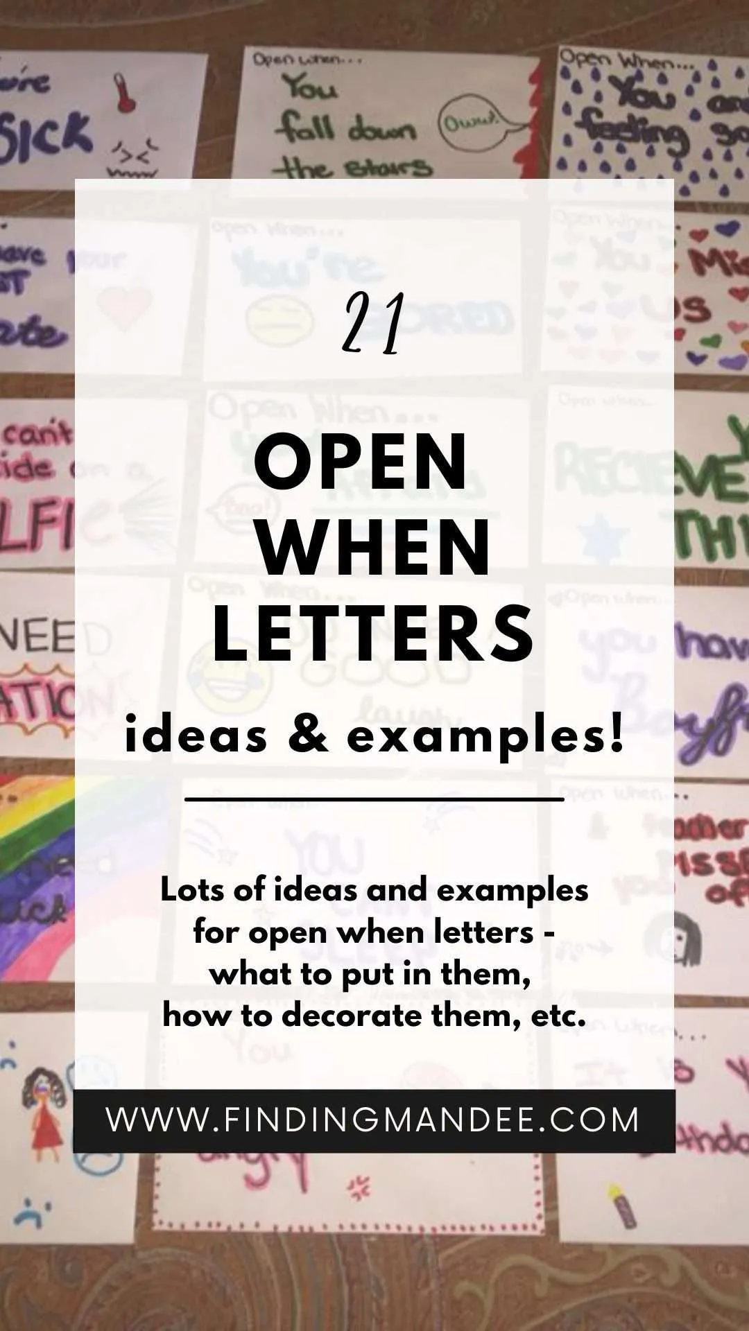 21 Open When Letters: Ideas & Examples | Finding Mandee