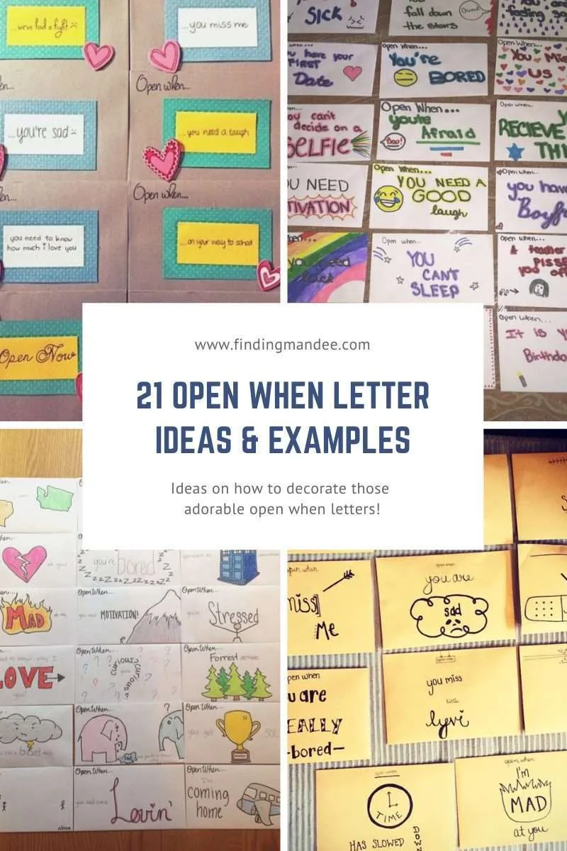 21 Open When Letter Ideas and Examples | Finding Mandee