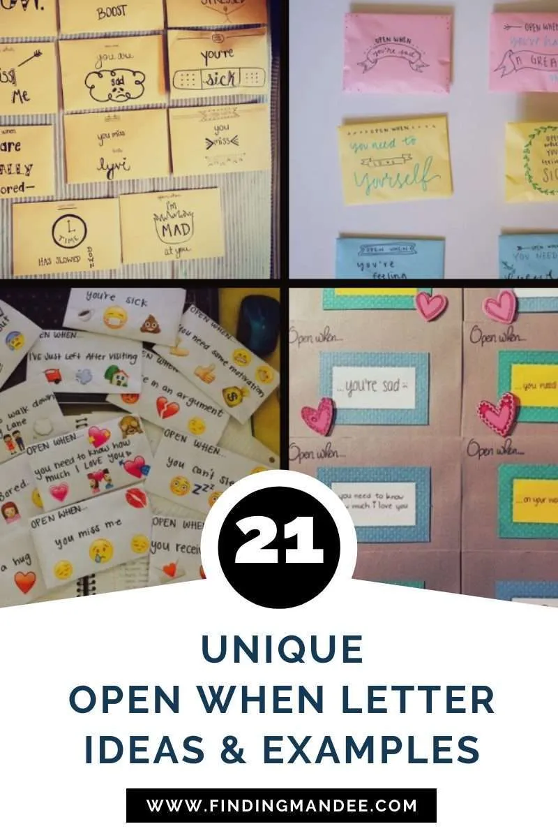 21 Unique Open When Letter Ideas and Examples | Finding Mandee