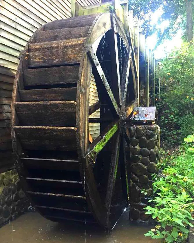 Don't miss the gristmill and waterwheel at Gillis Hill Farm.