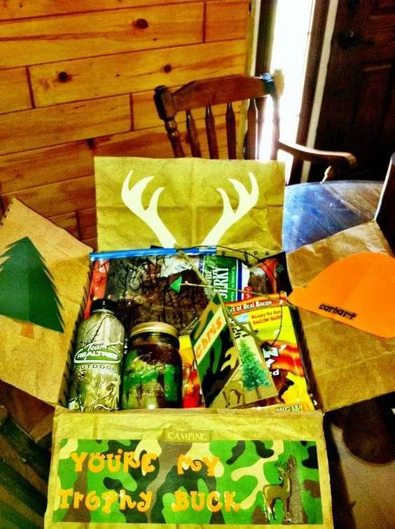 Thanksgiving Care Package Ideas: Send him a hunting themed care package.