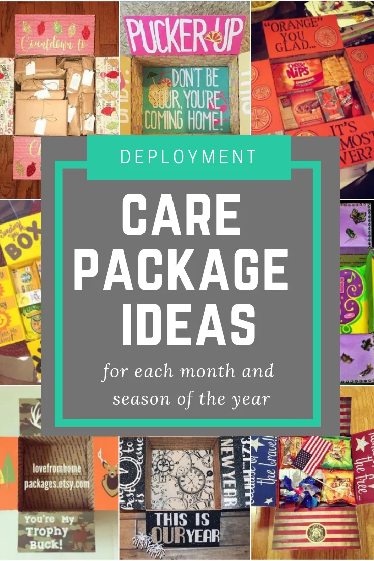 A year of care package ideas by month and season.