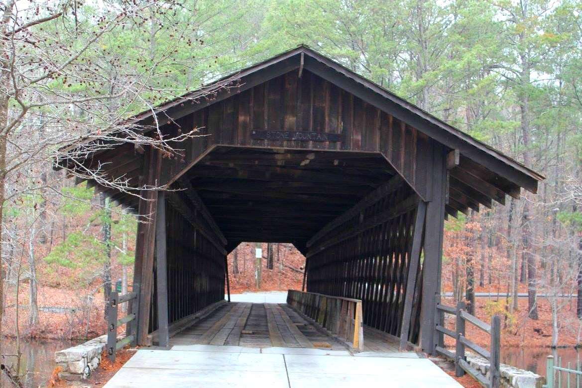 Things to do at Stone Mountain, GA: See the covered bridge.