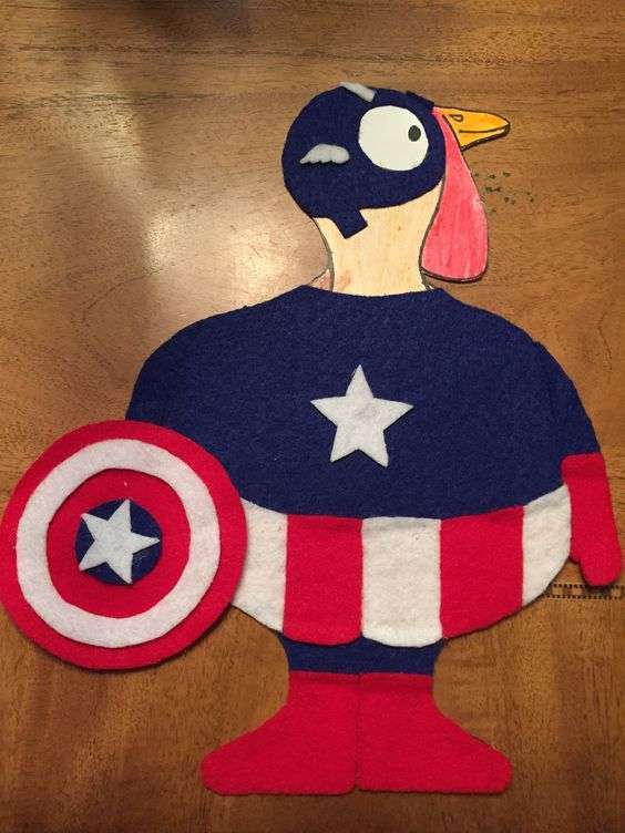 Turkey Disguise: Captain America