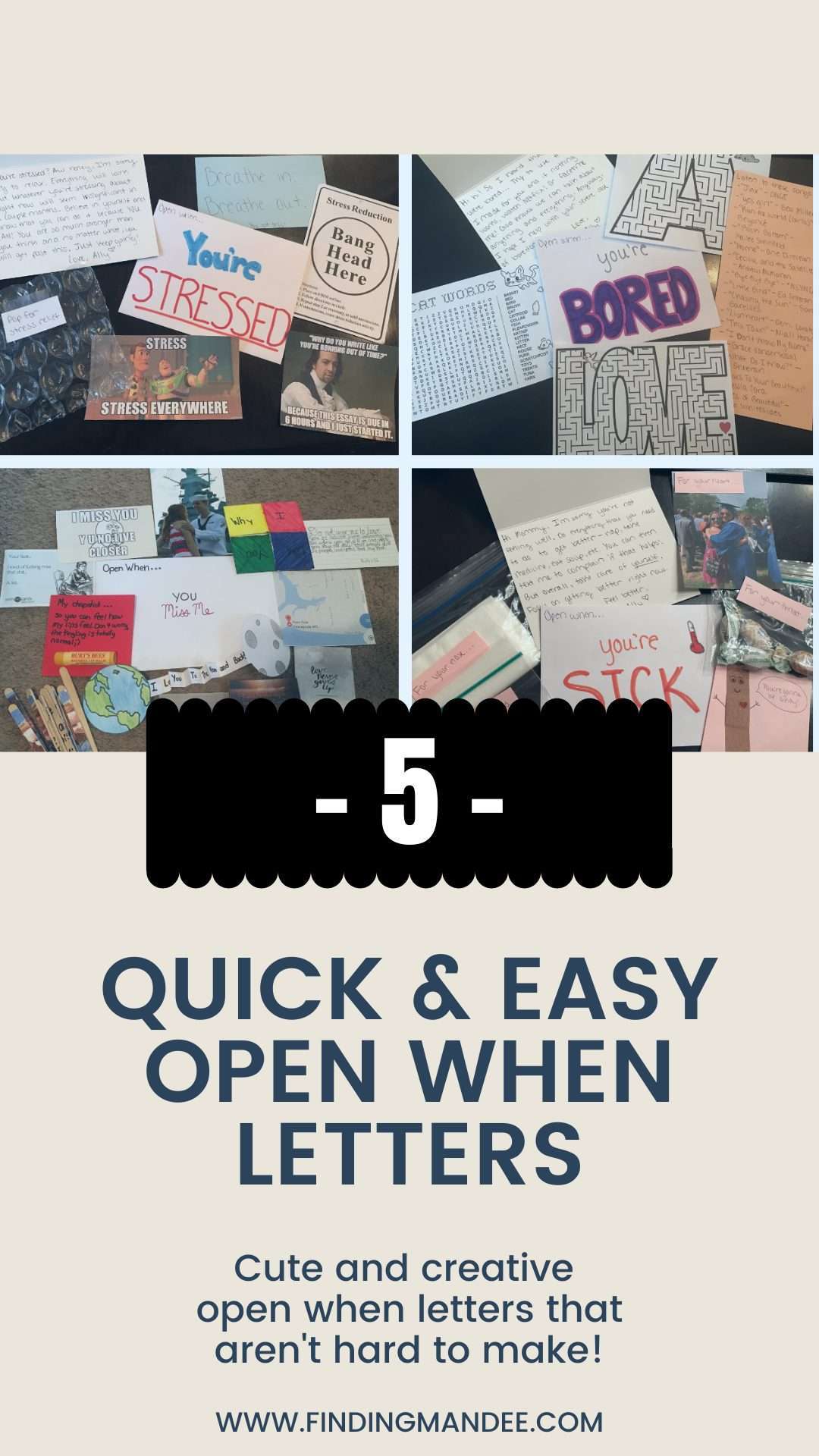 5 Quick and Easy Open When Letters  | Finding Mandee