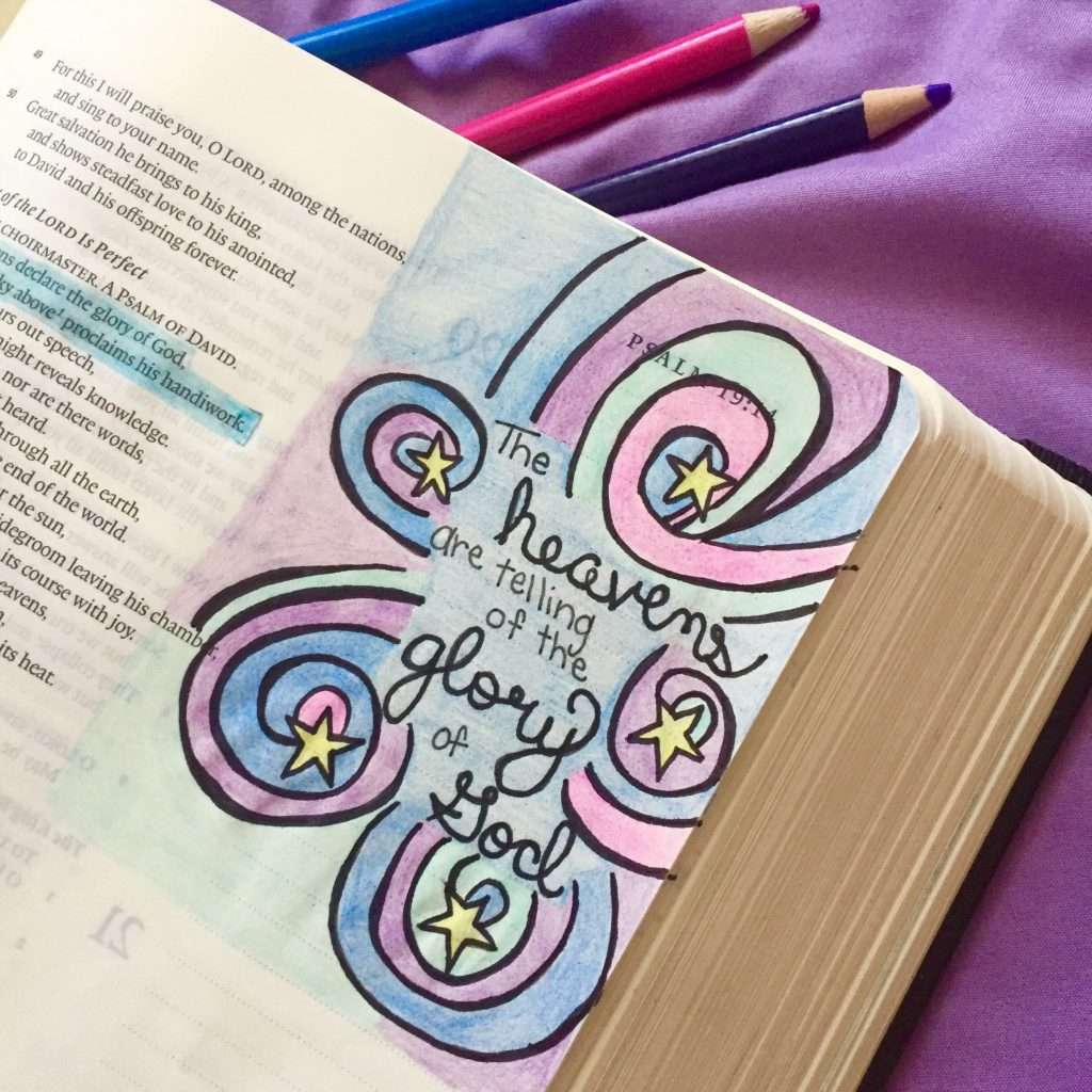 A corner doodle in my journaling Bible.