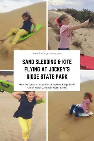 Sand Sledding and Kite Flying at Jockey's Ridge State Park in the Outer Banks | Finding Mandee