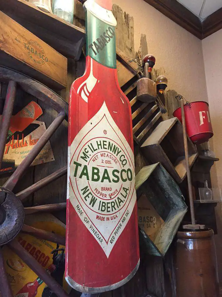 Tobasco display at the factory on Avery Island.