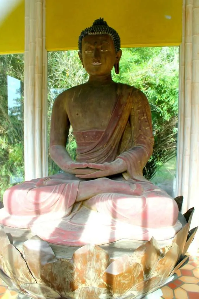 The 900-year-old Buddha statue at Jungle Gardens in Louisiana.