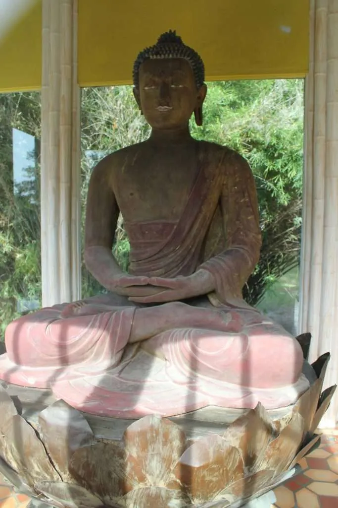 The 900-year-old Buddha statue on Avery Island, Louisiana.
