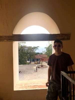 In the bell tower of the Comayagua Cathedral.