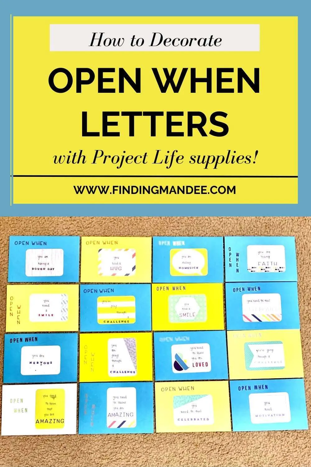 How to Decorate Open When Letters Using Project Life Supplies | Finding Mandee