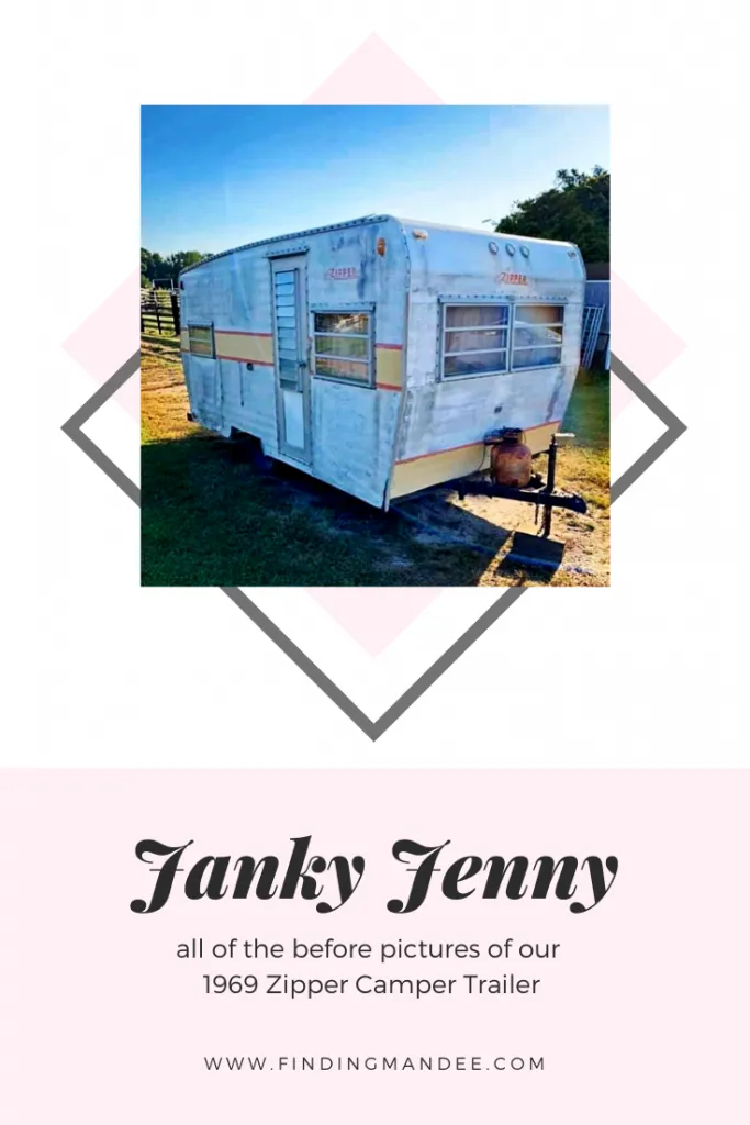 Meet Janky Jenny: See all the before pictures of our 1969 Zipper Camper Trailer | Finding Mandee