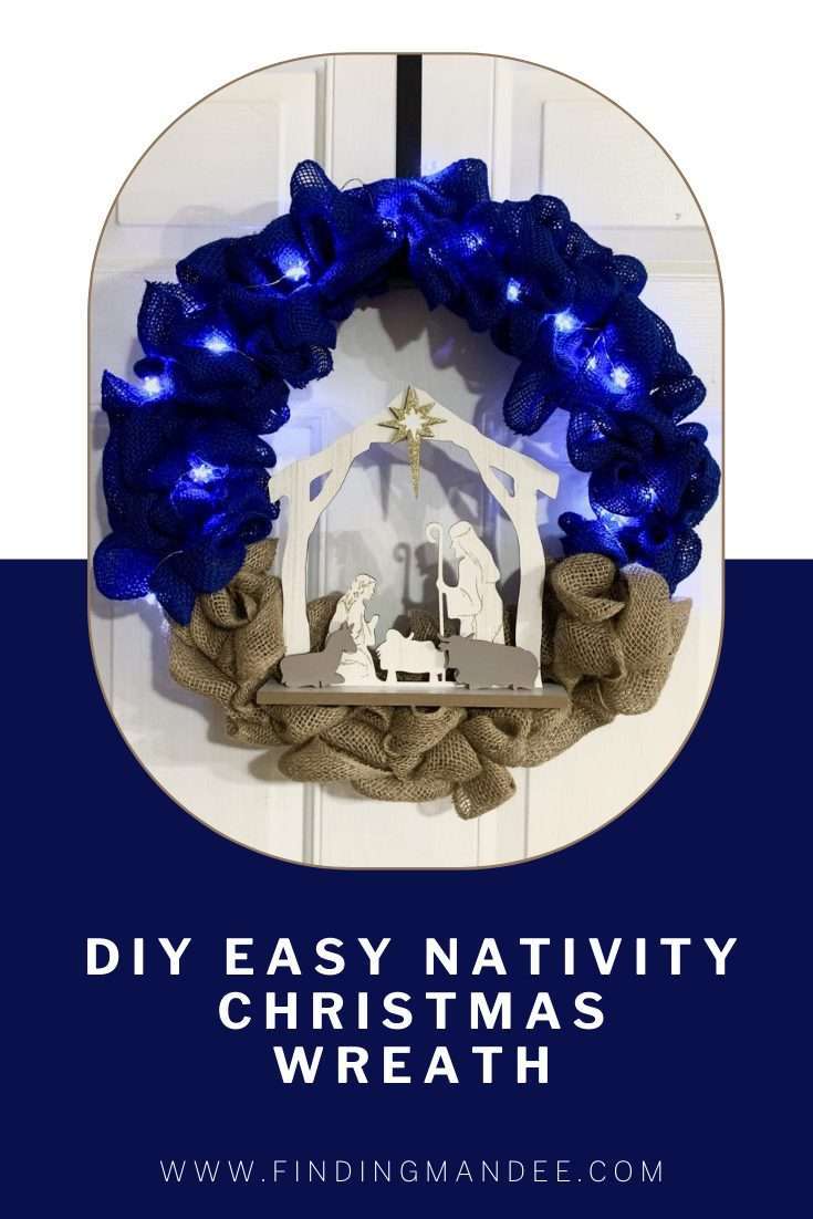 DIY Easy Nativity Christmas Wreath Tutorial | Finding Mandee