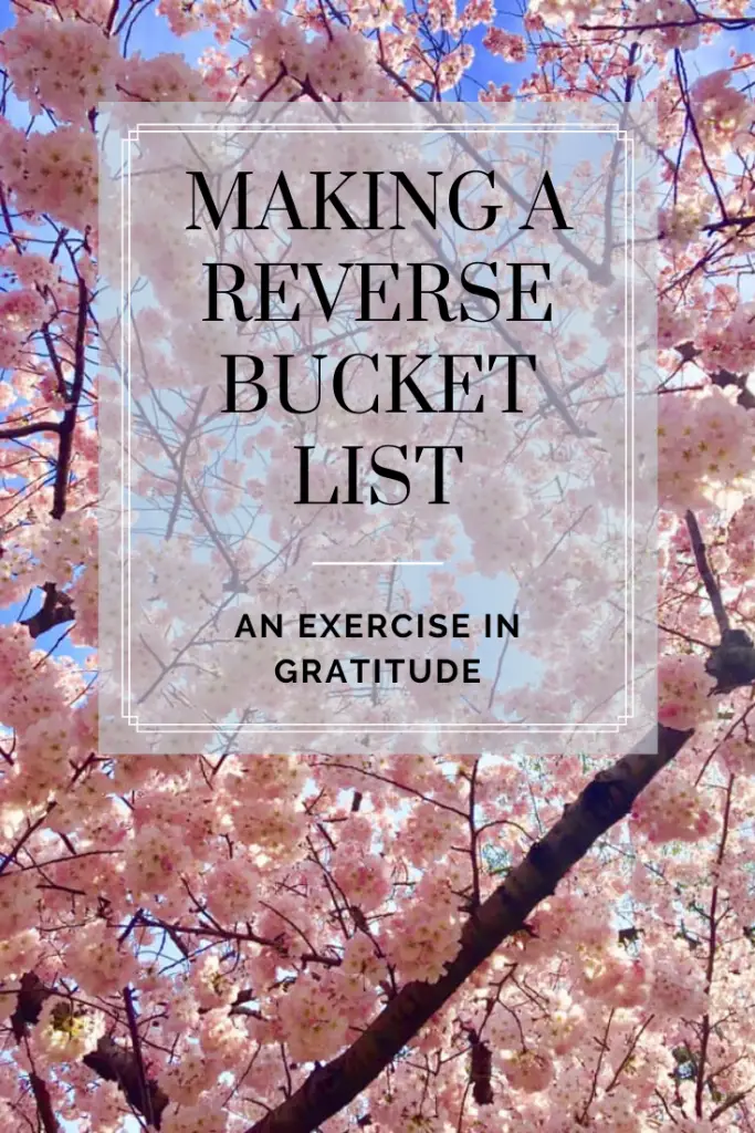 Making a Reverse Bucket List: An Exercise in Gratitude | Finding Mandee