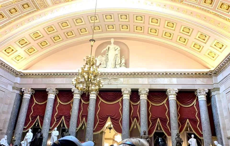 Inside the Statuary Hall at the U.S Capitol Building.
