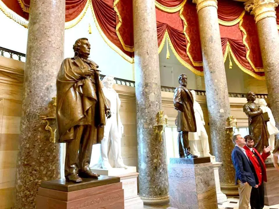 The Statuary Hall in the Capitol Building.