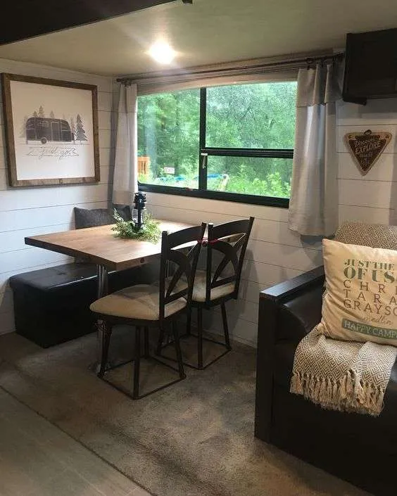Our farmhouse camper interior would need shiplap.