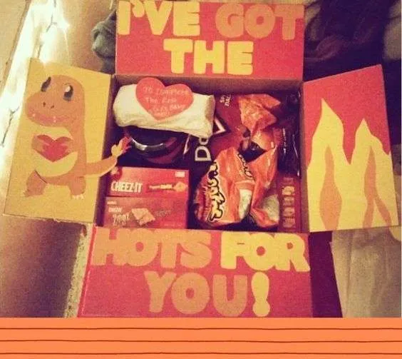 Valentine's Day care package idea: I've got the hots for you.