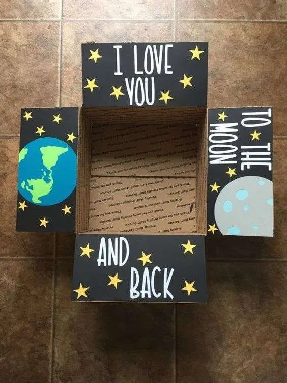 I love you to the moon and back care package.