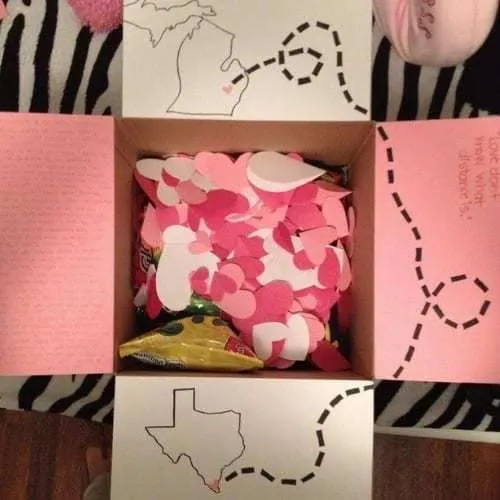 Long-distance relationship care package idea.