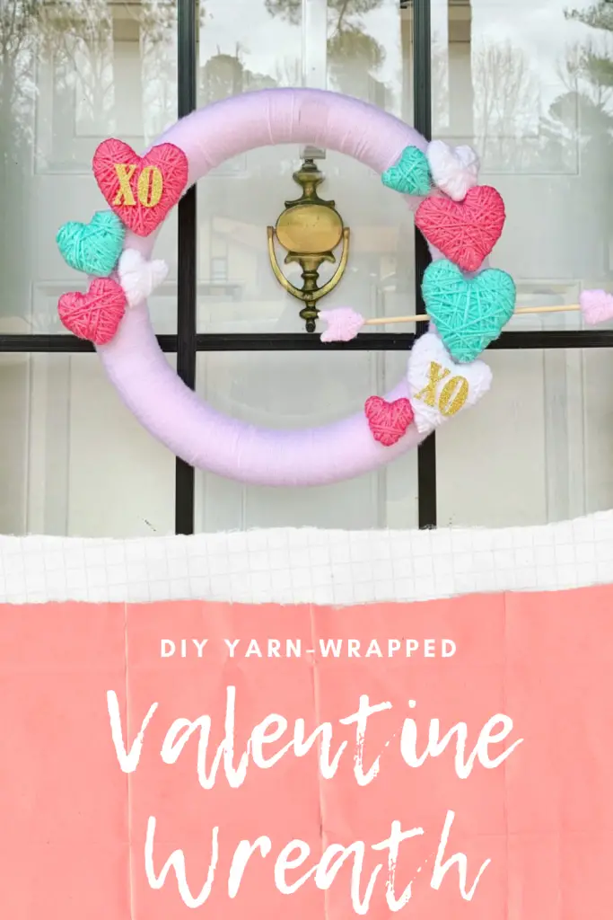 DIY Yarn-Wrapped Valentine's Day Wreath | Finding Mandee