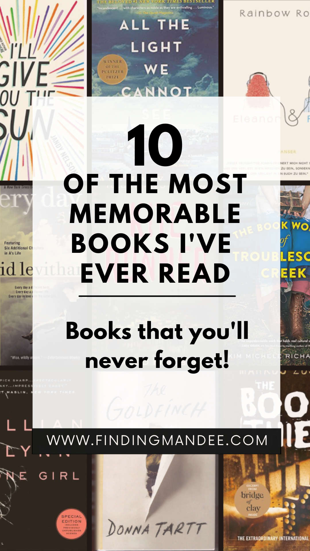 10 of the Most Memorable Books That I've Ever Read | Finding Mandee