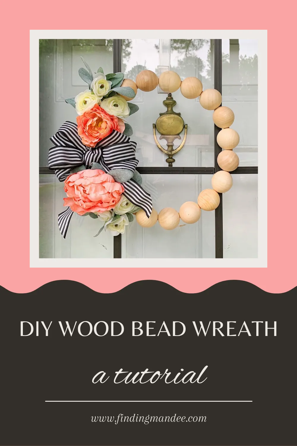 How to Make a Wood Bead Wreath | Finding Mandee