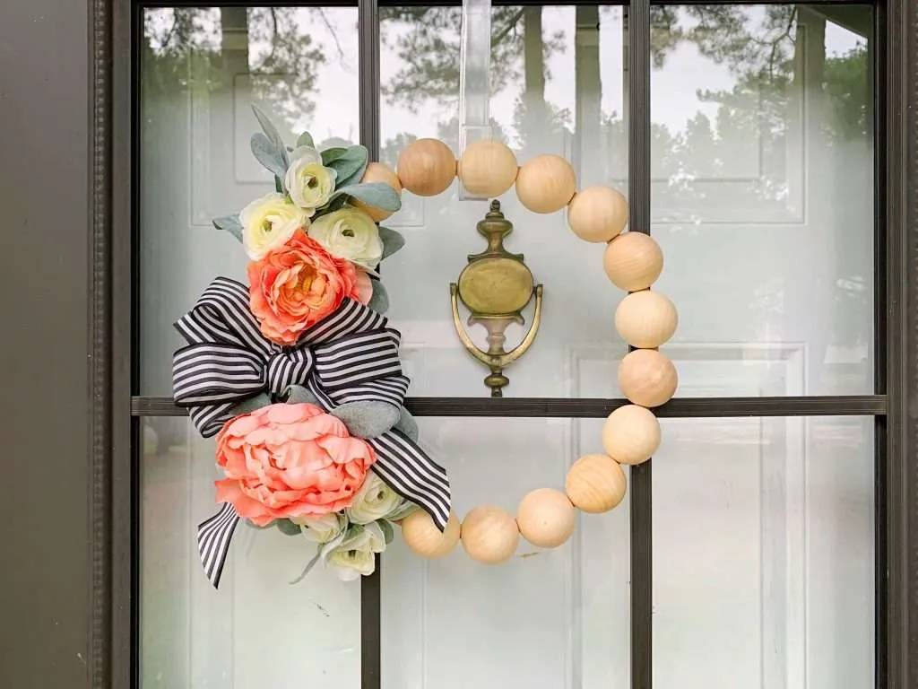 How to Make this DIY Wood Bead Wreath | Finding Mandee