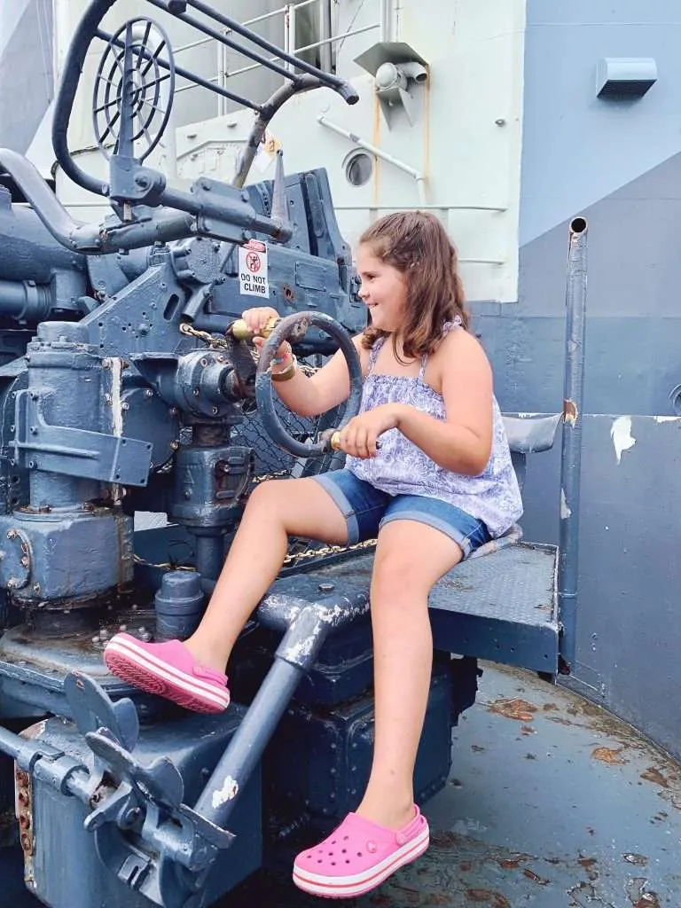 We loved that the guns on the USS North Carolina were interactive and not just static displays.