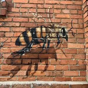 Part of the mural painted on the Burt's Bees headquarters in Durham, NC.