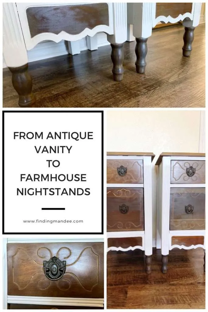 From Antique Vanity to Farmhouse DIY Nightstands | Finding Mandee