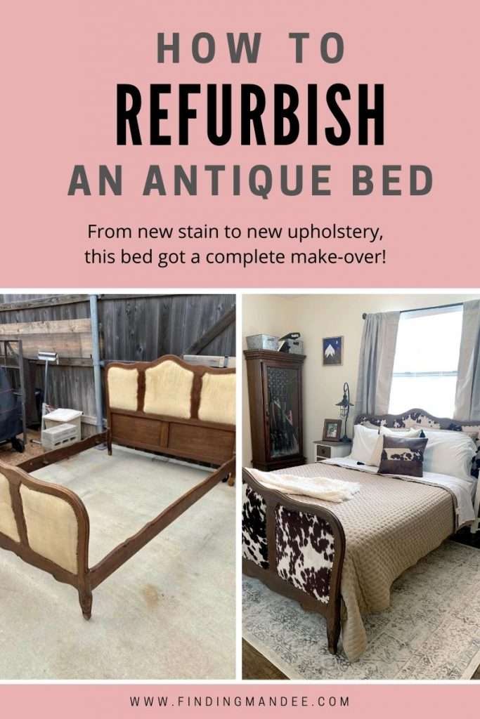 How to Re-Upholster an Antique Headboard & Footboard | Finding Mandee