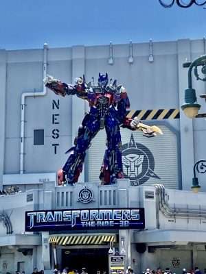 The Transformers ride at Universal Studios in Orlando.